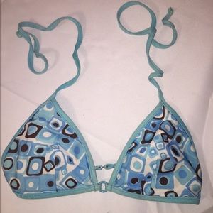 Bathing suit bikini top blue small